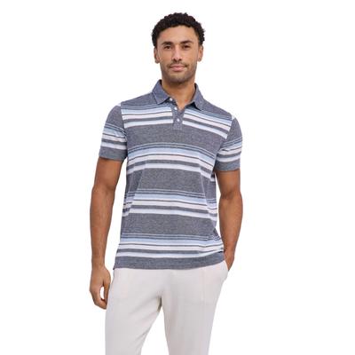 Poloshirt FALKE "Cotton Linen", Herren, Gr. L, space blau (6116), Shirts