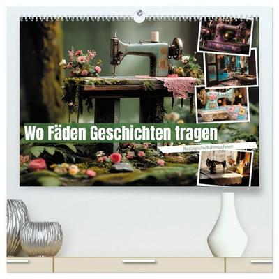 Wo Fäden Geschichten tragen (hochwertiger Premium Wandkalender 2027 DIN A2 quer), Kunstdruck in Hochglanz