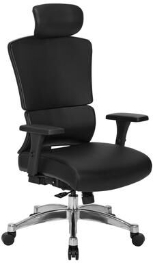 Office Star Products OSP Managers Chair with Adjustable Headrest and Lumbar Support and Padded Arms