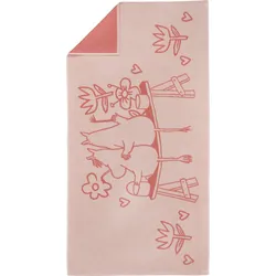 Arabia Finland Handtuch 70 x 140 cm Mumins Love lachsfarben