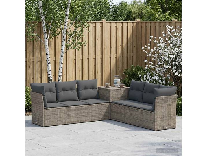 vidaXL Sofa Set 7 stk. Grau und Dunkelgrau 234 x 234 x 85 cm