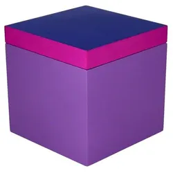 Deko Box Neo 13cm dunkelblau/neon lila/lila