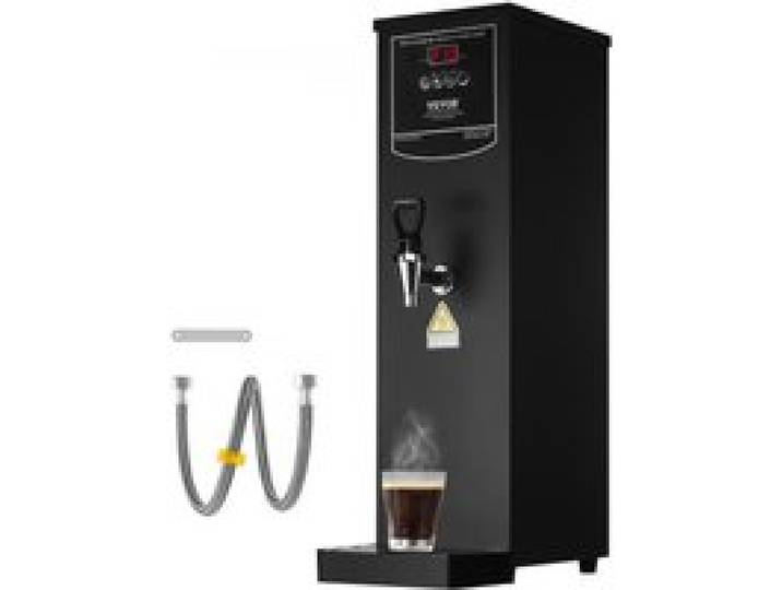 VEVOR Gewerblicher Heißwasserspender 15 L, 1,5 kW Wasserkocher Elektrisch mit Heizrohr aus Edelstahl 316, Stufenweise Schnellaufheizung 50 L/h Heißwasserbereiter für Cafés Teestuben Restaurants Büros