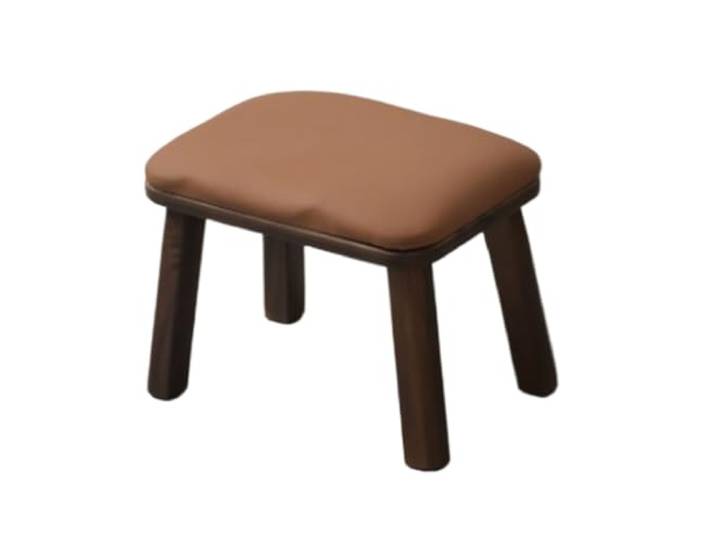 DANNMPX Sitzhocker Wohnzimmer Fußhocker Aus Massivem Holz, Quadratisch, Gepolsterter Stuhl, Schuhwechselbank Zusätzliche Sitzplätze