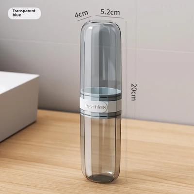 Smart Shopping Spot Transparent Toothbrush Travel Case Portable Toothbrush Holder For Outdoor & Business Trips blue
