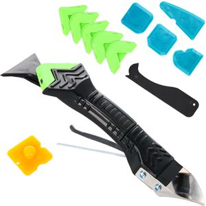 Böttcher-AG Fugenmesser 5in1 Set, 13-teilig, mit Fugenglätter & 6 Adapter, aus Kunststoff, für Silikonfugen