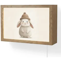 WANDLEUCHTE Kaninchen - Hut - Ohren - Beige LED 30x20 cm Wandlampe
