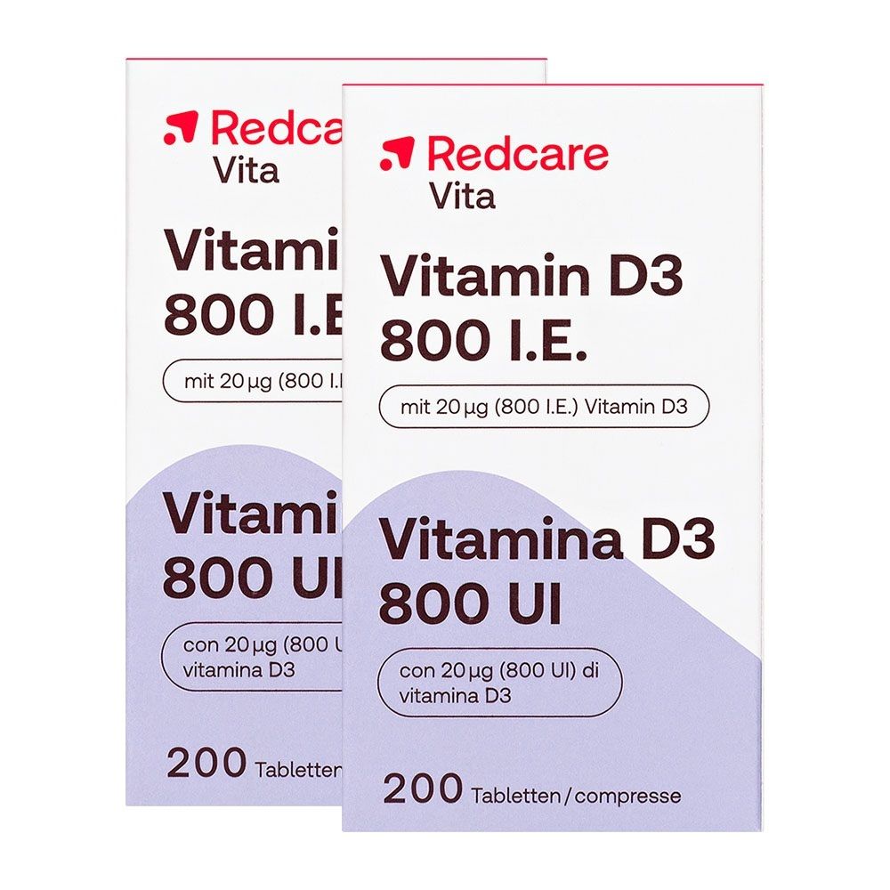 Vitamin D3 800Ie Redcare Doppelpack 2x200 St Tabletten
