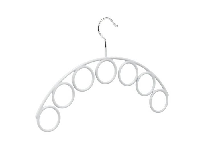 Relaxdays 4 x Schalhalter mit 7 Ringen