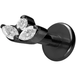 Titan Labret mit Innengewinde LOTUSBLÜTE