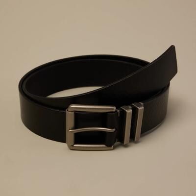 Lucky Brand Double Metal Keeper Belt - Men's Accessories Belts in Black, Size 32