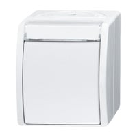 Wechselschalter 2601/6 Wippe mit Komplettgehäuse weiß, Retail