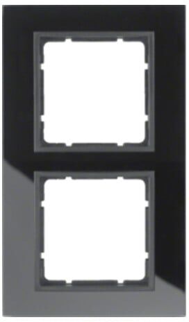 Berker Cadre en verre noir 2 fiches 10126616 (10126616)