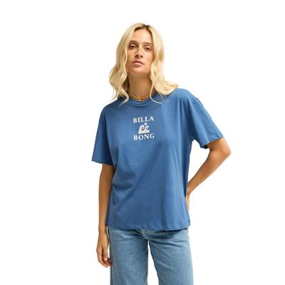 T-Shirt BILLABONG "Surfing In Town", Damen, Gr. L, blau (navy), Obermaterial: 70% Baumwolle, 30% Baumwolle., Shirts T-Shirt