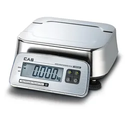 CAS FW500 Kontroll- und Tischwaage, GEEICHT, IP69 Schutz, Wägebereich max. 30 kg, Ablesbarkeit 5g