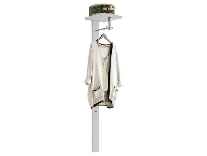 Moderano Garderobenpaneel, Weiss, Holzwerkstoff, 33x167x31 cm, Garderobe, Garderobenpaneele, Garderobenpaneele