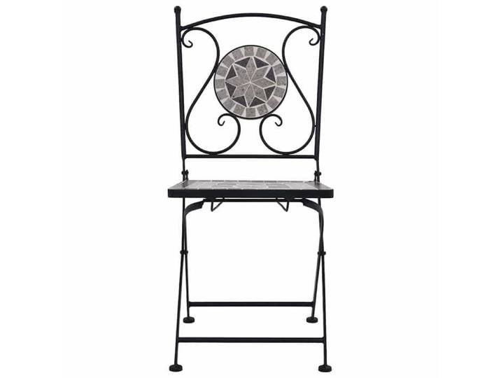 Promo“Chaises de Bistrot Mosaïque 2 pcs Gris 39 x 43 x 86 cm en céramique et fer avec plateau mosaïque et structure stable 551395