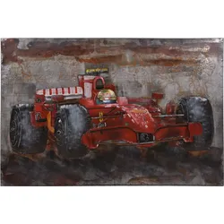 3D Metallbild Rennwagen 120 x 80 cm, Stahlblech