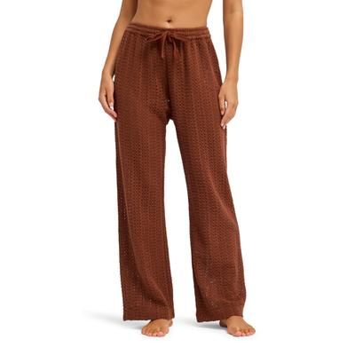 Strandhose ROXY "Mood Moving", Damen, Gr. XL, Normalgrößen, braun (cappuccino), Obermaterial: 50% Baumwolle, 50% Polyester., Hosen Strandhose
