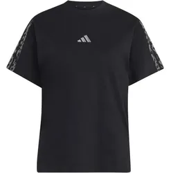 adidas All Over Print 3-Stripes Single Jersey T-Shirt Damen - bla