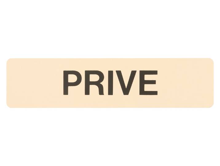 Schild Privée Beige 24.5 × 5.8 cm