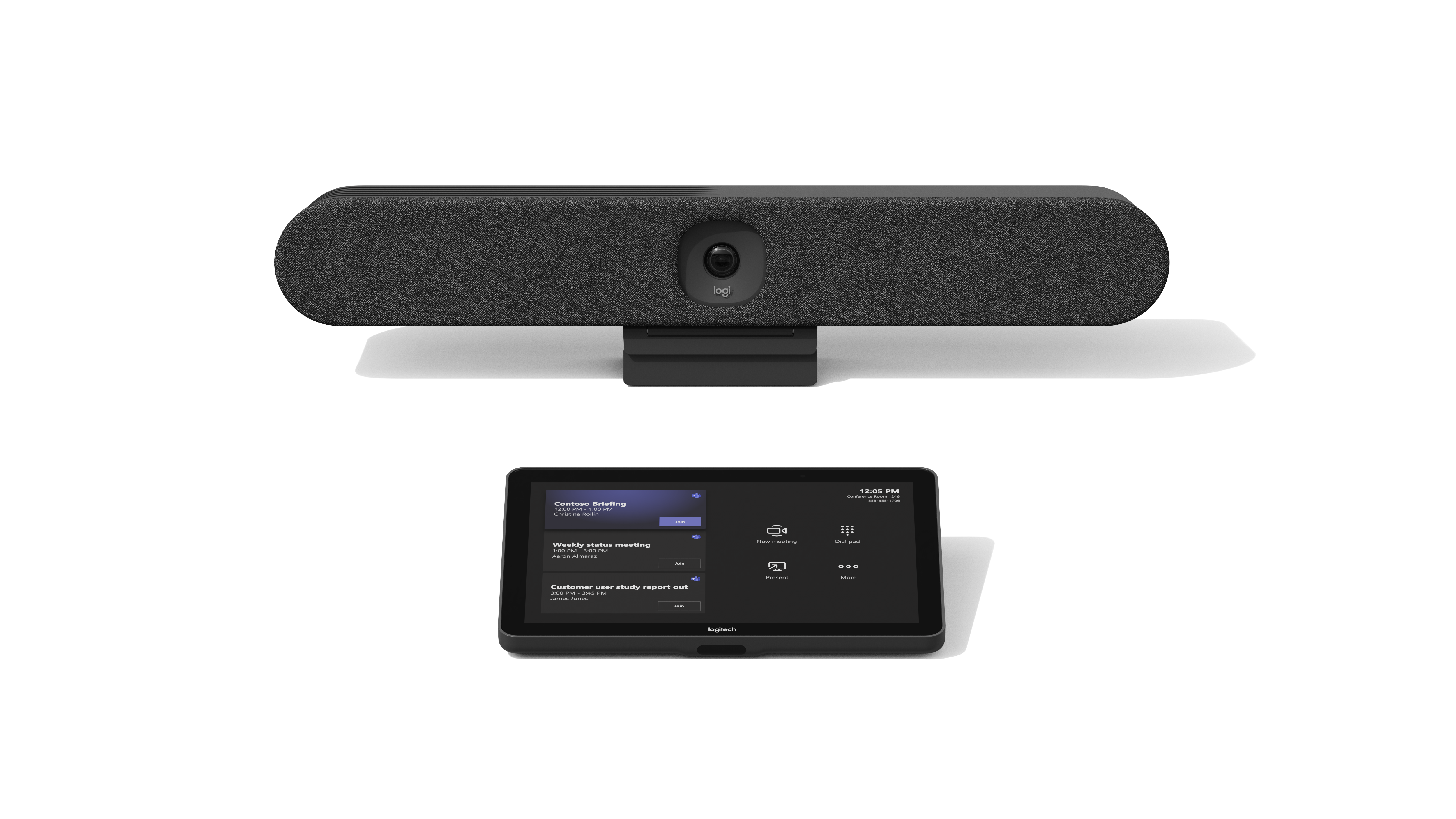 Logitech Rally Bar Huddle + Tap IP Touch-Controller Bundle 991-000479
