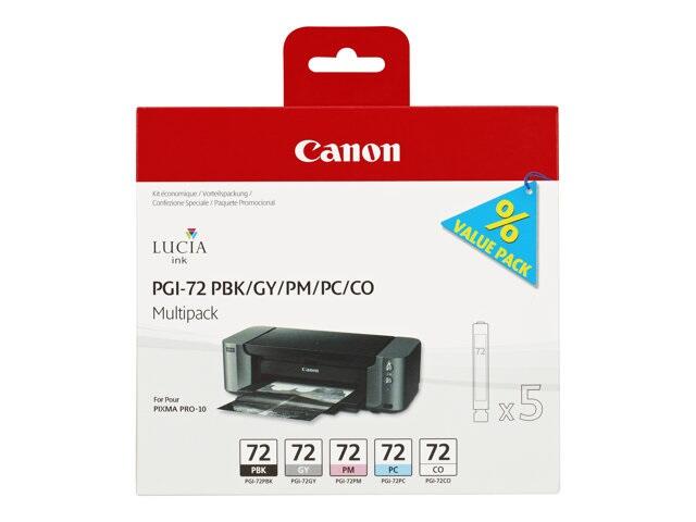 Canon Original PGI-72 Druckerpatronen 5er-Multipack - PBK/GY/PM/PC/CO 6403B007