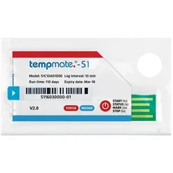 tempmate Einweg Temperatur Datenlogger.-S1 v2, Messtechnik