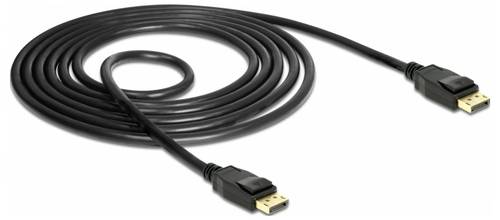 Delock DisplayPort Anschlusskabel DisplayPort Stecker 1.5m Schwarz 85508 vergoldete Steckkontakte, verdrillt, dreifach geschirmt