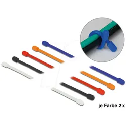 DELOCK 18972 - Kabelbinder, wiederverwendbar, 250 x 4 mm, 5 farbig, 10 Stk