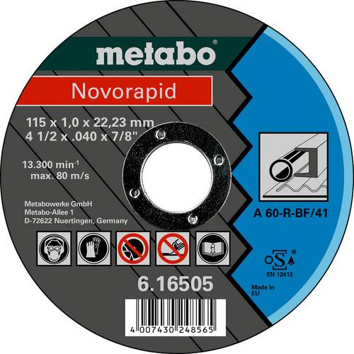 Metabo 616505000 Trennscheibe gerade 115mm 25 St. Blech, Profile