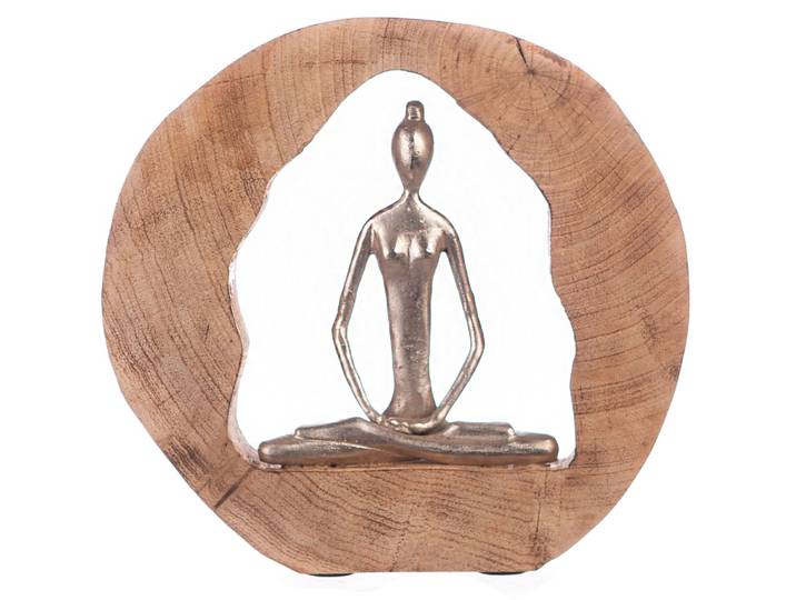 Dekofigur GILDE Skulptur Health, silber/natur , silber (silberfarben, natur), B:29cm H:27cm T:5cm, Aluminium, Dekofiguren, Dekofigur, silberfarben/natur, Aluminium