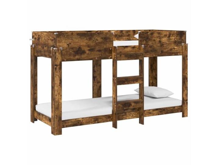 PUGYNBK Etagenbett aus Holz, 75 x 190 cm, Eiche rauchfarben 2 Betten im Lieferumfang enthalten, Innenraum, platzsparend, robuste Struktur, einfache Reinigung
