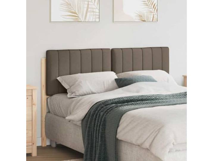 RJPLMFV Kopfteil gepolstert, Braun und Taupe, 140 cm, massives Kiefernholz Keine Montage, feine Verarbeitung, vielseitiges Design, einfache Wartung