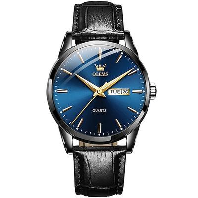 Herren Uhren Leuchtender Kalender Wochenanzeige Chronograph Multifunktions Quarz Uhr Wasserdicht Sport Herren Uhren