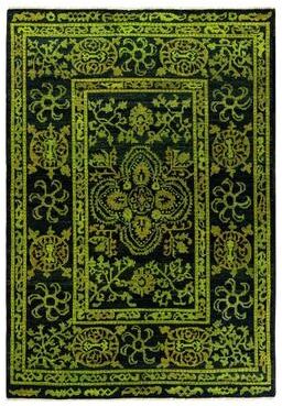 Overton "Overdyed, One-of-a-Kind Hand-Knotted Area Rug - Black - 6' 4"" x 9' 1"""