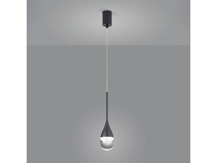 Helestra Hängeleuchte Deep, schwarz, für Wohn- / Esszimmer, Aluminium, Design
