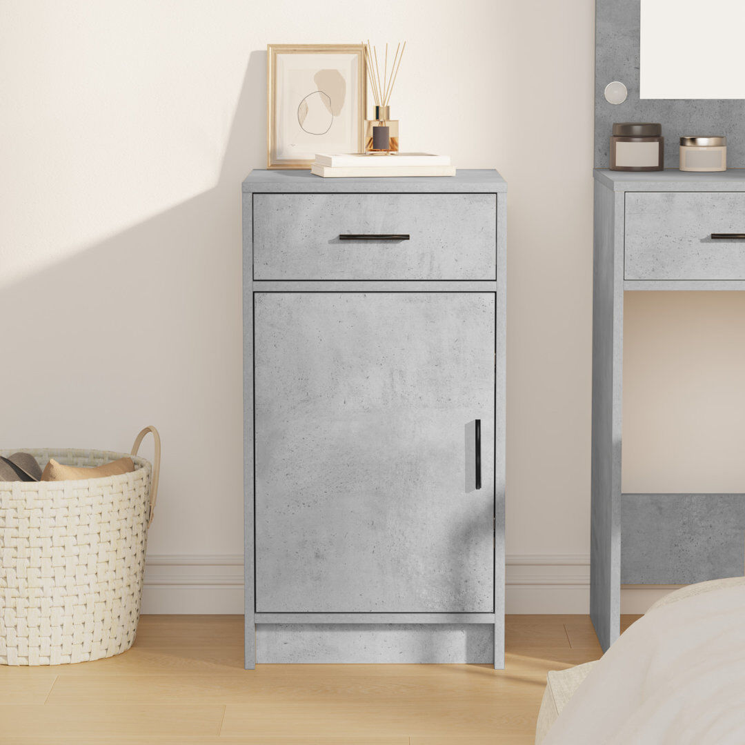17 Stories 40cm Sideboard Concrete Grey 75cm H X 40cm W X 41cm D