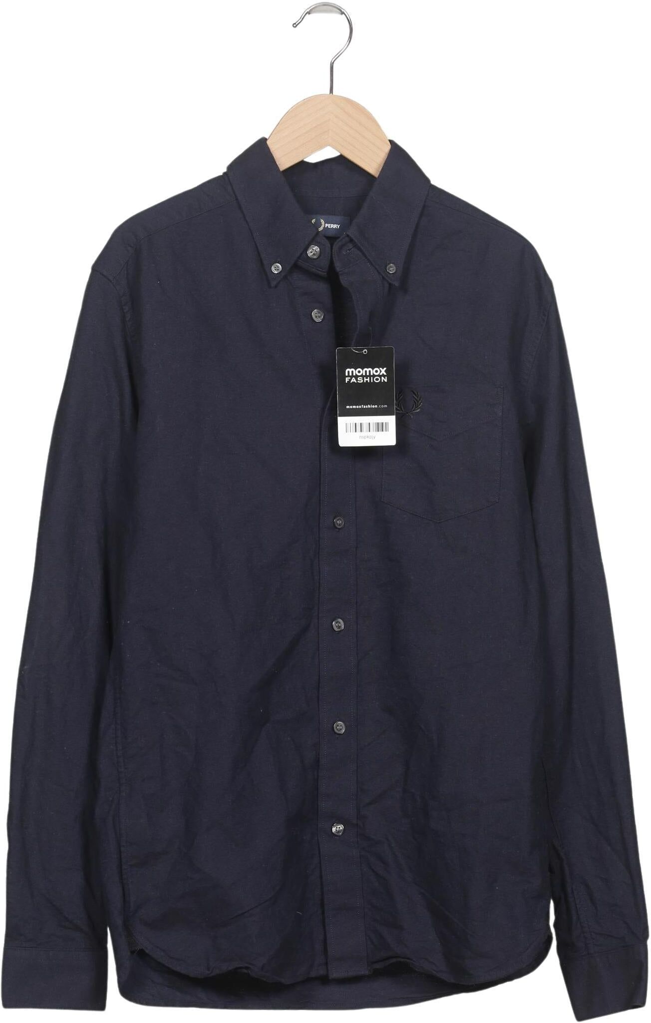 Fred Perry Herren Hemd, Marineblau, Gr. S, Baumwolle - Second Hand