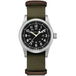 Hamilton H69439931 Armbanduhr Khaki Field Mechanical 38 mm Grün/Schwarz