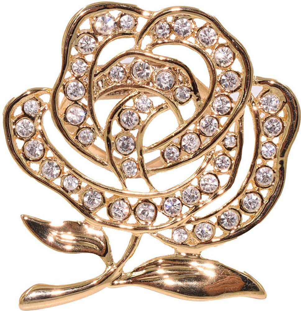 Firetti "Schmuck Geschenk Ansteckschmuck Tuchring Clip Rose" () mit Zirkonia (synth.)