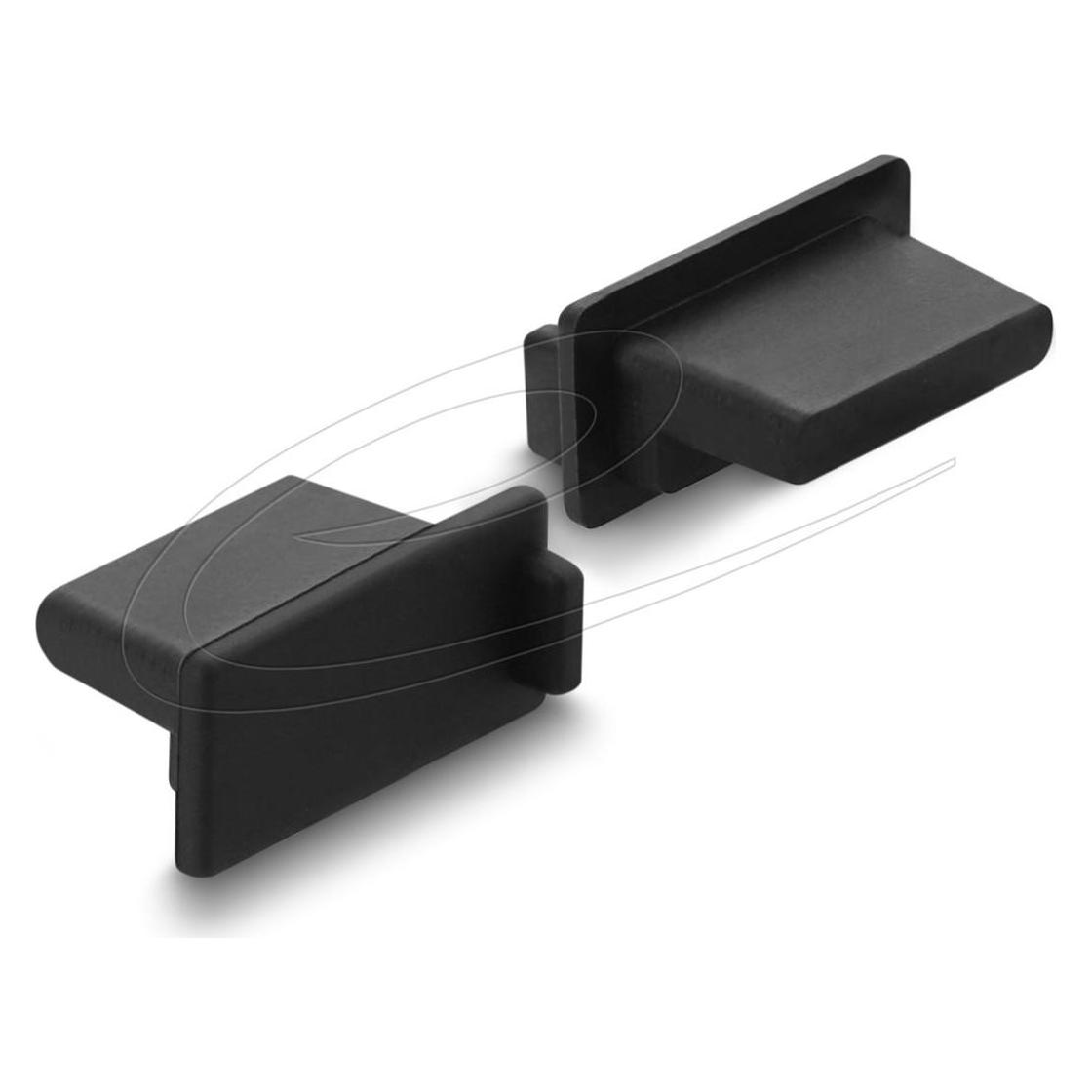 Delock Staubschutz für USB Typ-A Buchse 10 Stück Silikon schwarz (87490) (87490)