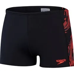 SPEEDO Badehose Mens Tech Panel Aquashort, Größe 8 in Schwarz Schwarz