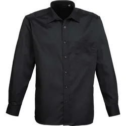 Premier Workwear Herren Popeline Hemd langarm PR200 black 52 (21)