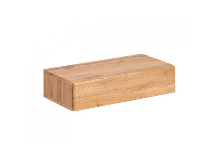 Tiroir et étagère muraux Easy II - L 100 x P 30 x H 60 cm - Marron et blanc