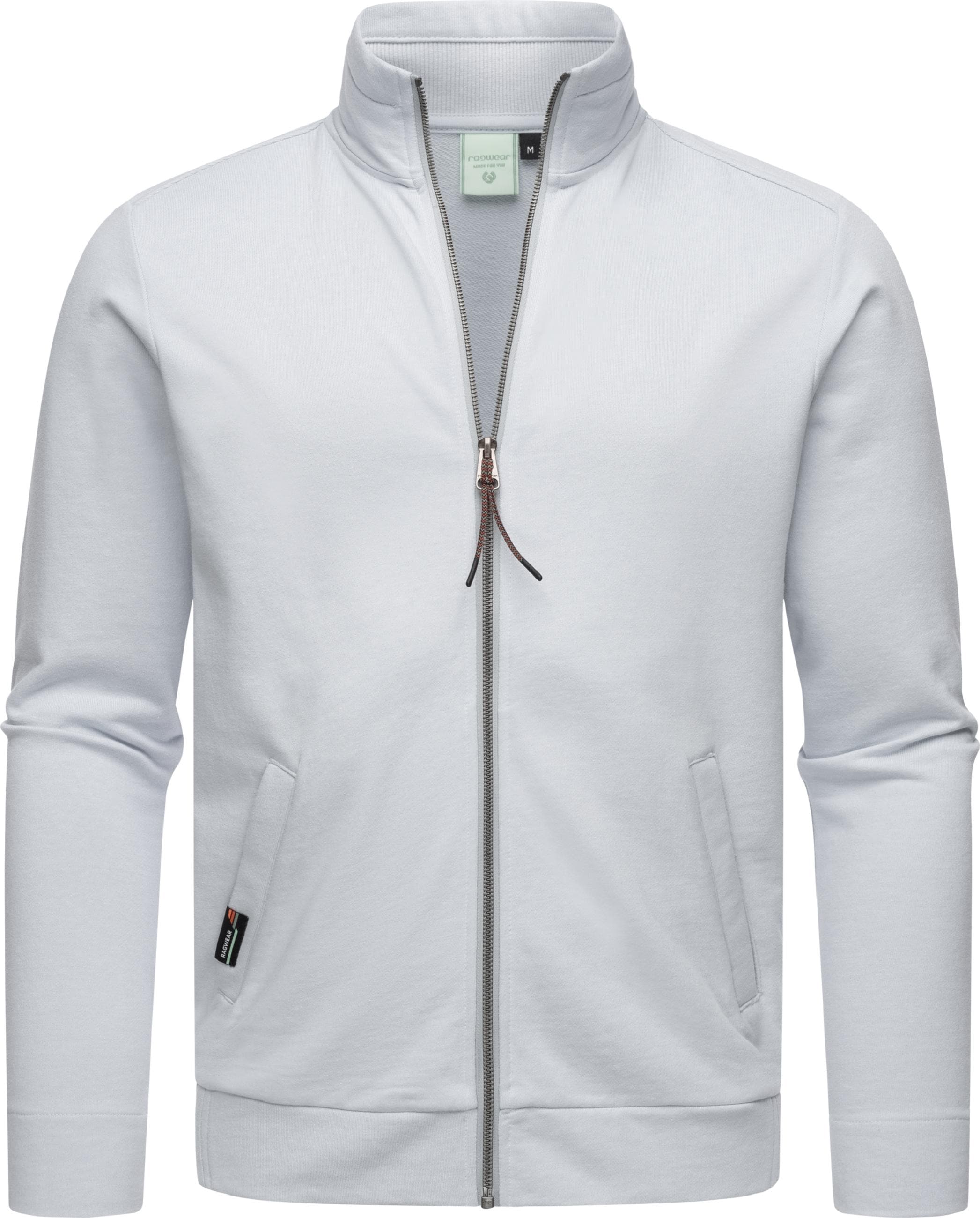 Sweatjacke RAGWEAR "Sweatjacke Miet", Herren, Gr. 3XL, grau (light grau), Obermaterial: 55% Baumwolle CO. 45% Polyester PES., Sweatjacken Sweatjacke