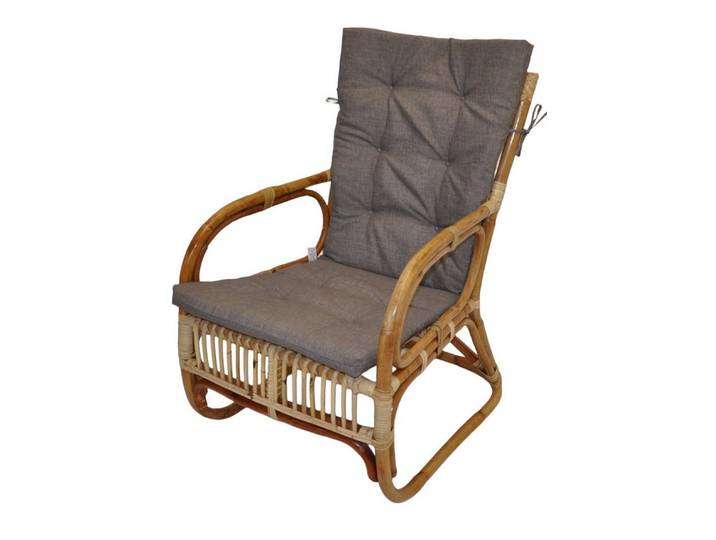 Rattani Rattanstuhl Rattansessel, Rattanstuhl Melbourne inkl. Polster, Relexsessel, bequemer Rattansessel . Lodge Sessel .