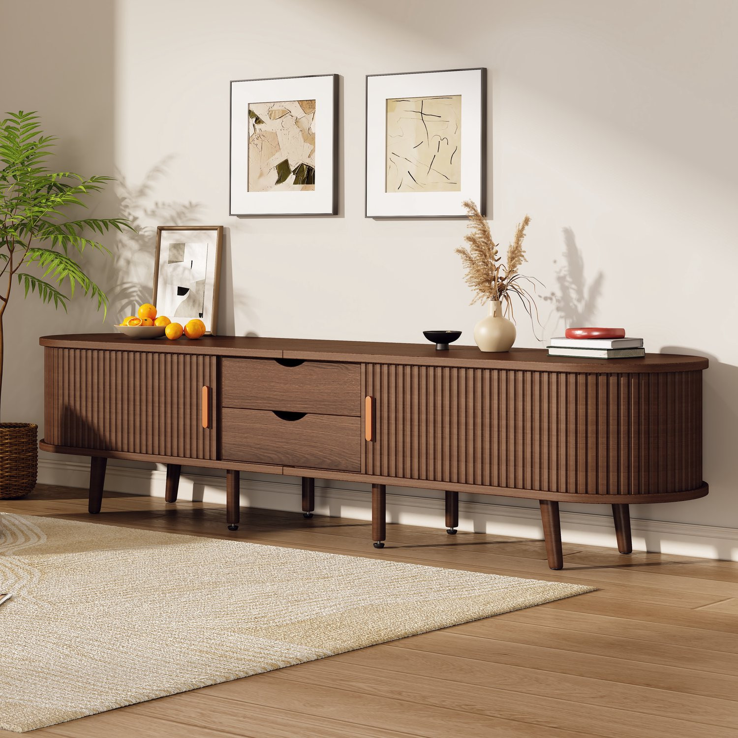 Rolipo Modern TV-meubel Walnoot - Breedte: 170 cm