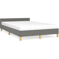 vidaXL Bettgestell ohne Matratze Dunkelgrau 120x200 cm Stoff