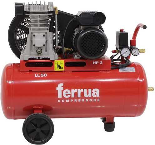Ferrua FB28/50 CM2 - Elektrischer Kompressor mit Riemenantrieb - Motor 2PS - 50Lt